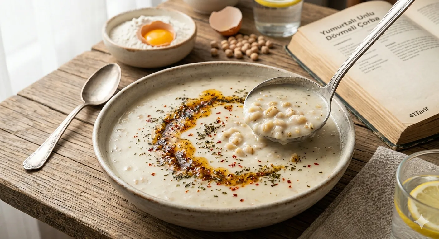Yumurtalı Unlu Dövmeli Çorba